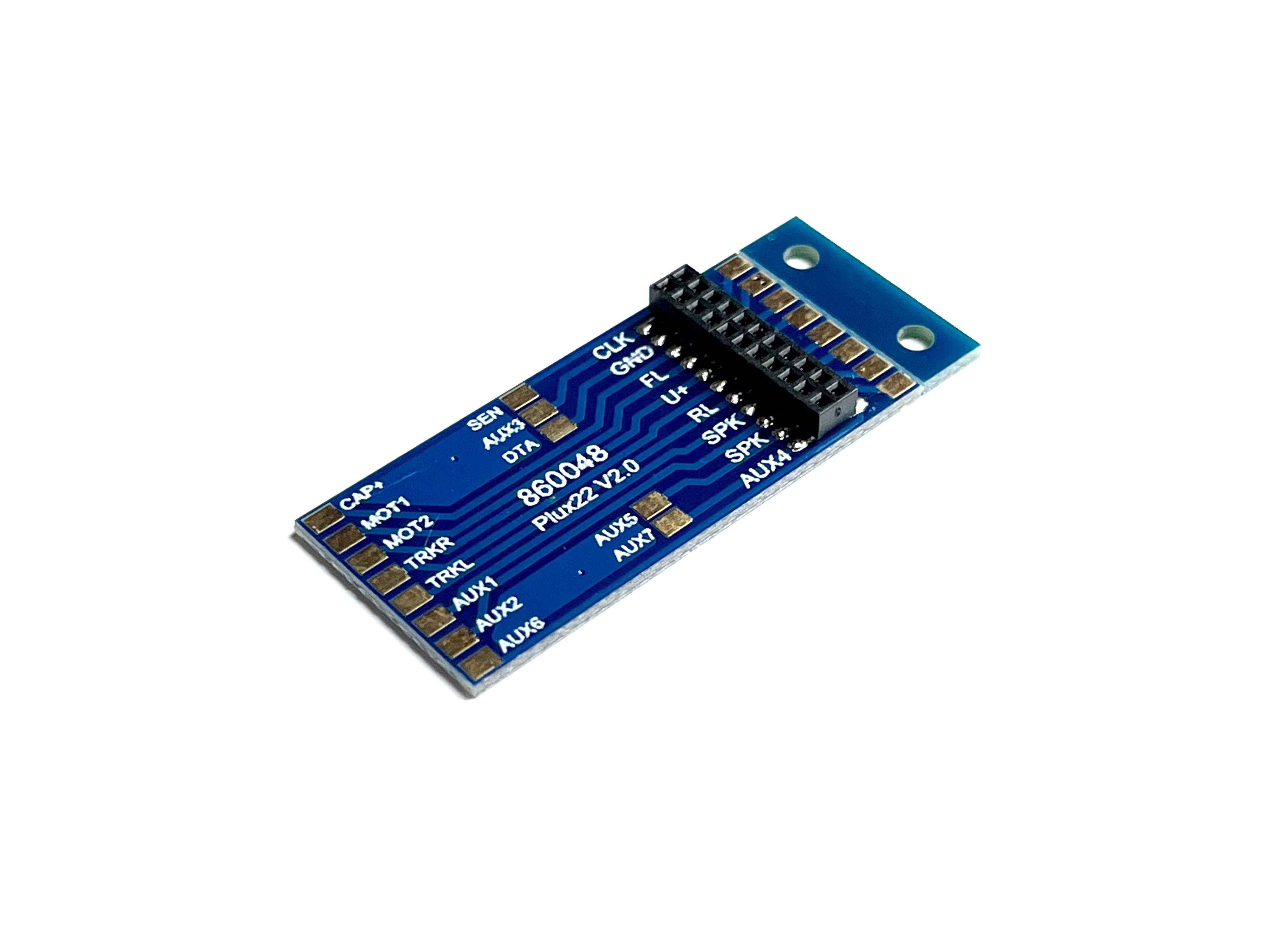 PluX22-Adapterplatine mit Beschriftung